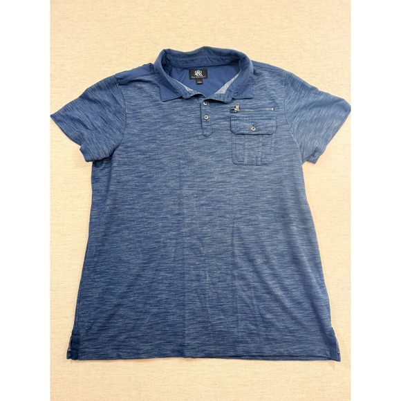 Rock & Republic Other - Rock & Republic Polo Shirt Men XXL Blue Good Short Sleeve Space Dye Pocket